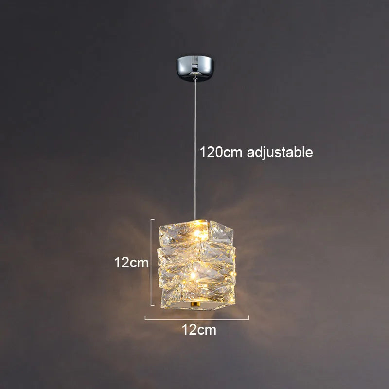 DecorBites™ Gold Chrome Crystal Wall Sconce LED Lamp for Living Room Bedroom TV Background Lighting