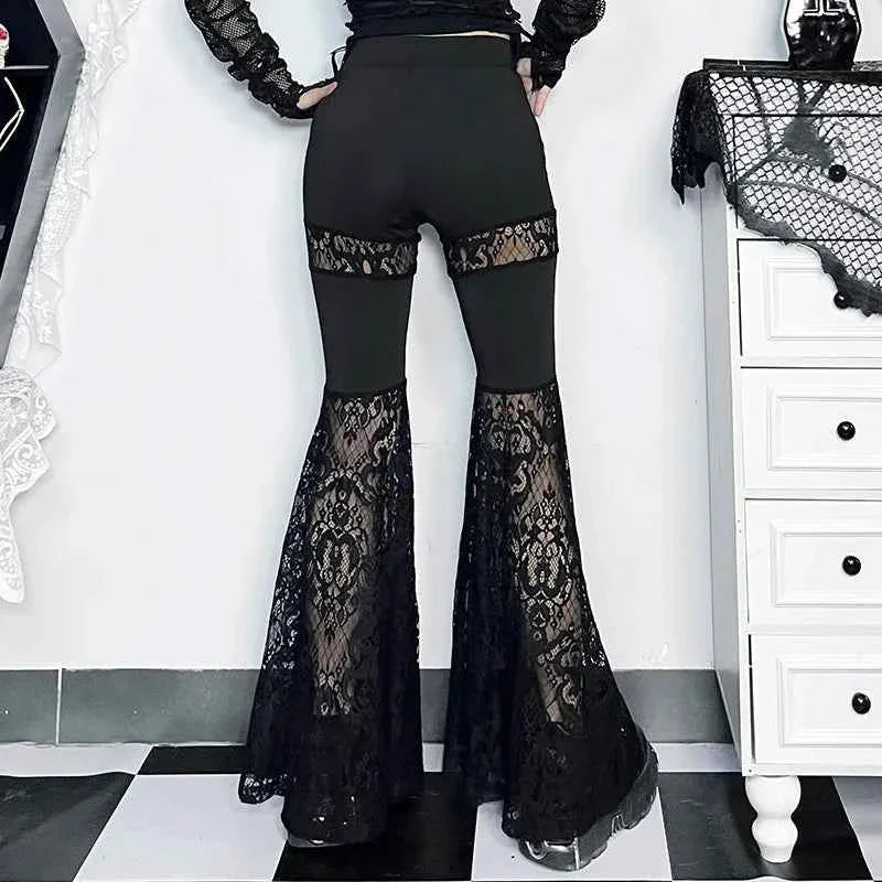 Gothic Crop Top T-Shirt for Women Sexy Fishnet Backless Steampunk