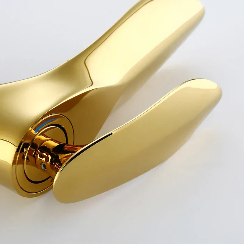 DecorBites™ Golden Bathroom Faucet Single Handle Sink Mixer Tap Deck Mounted Basin Tapware