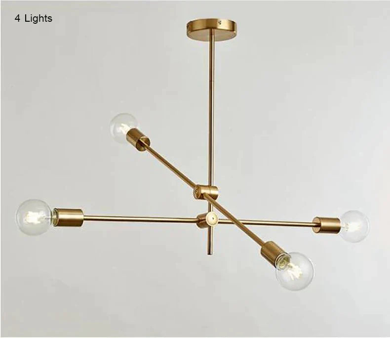 DecorBites™ Glass Ball Globe LED Pendant Light Fixture - Nordic Modern Iron Rod Hanging Lamp