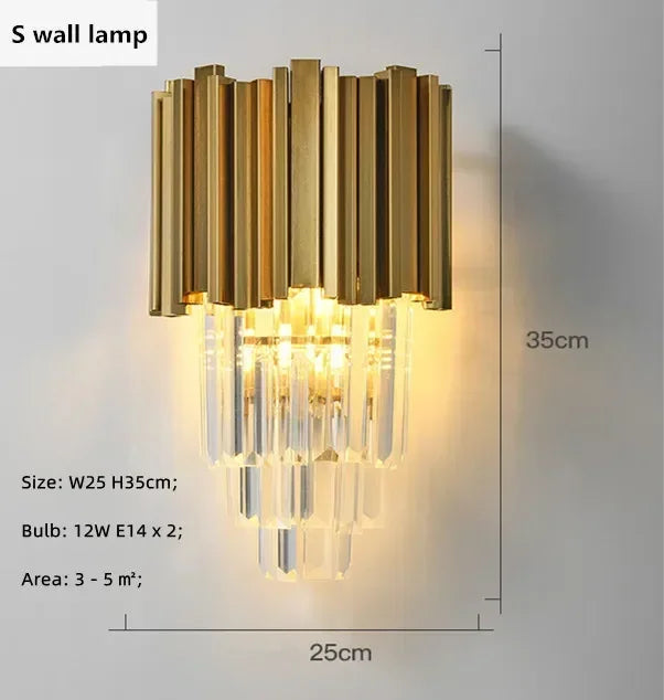 DecorBites™ Golden Luxury Chandelier: Elegant Crystal Ceiling Light for Hotel Living Room
