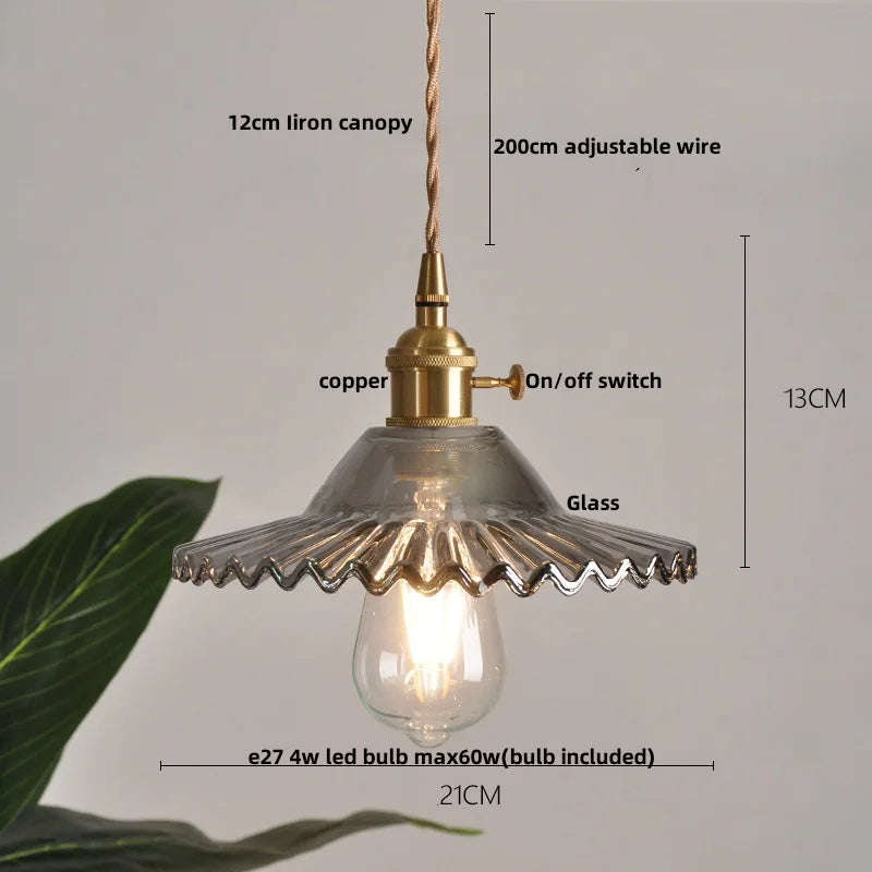 DecorBites™ Green Glass LED Pendant Lights | Nordic Modern Kitchen Hanging Lamp Fixtures