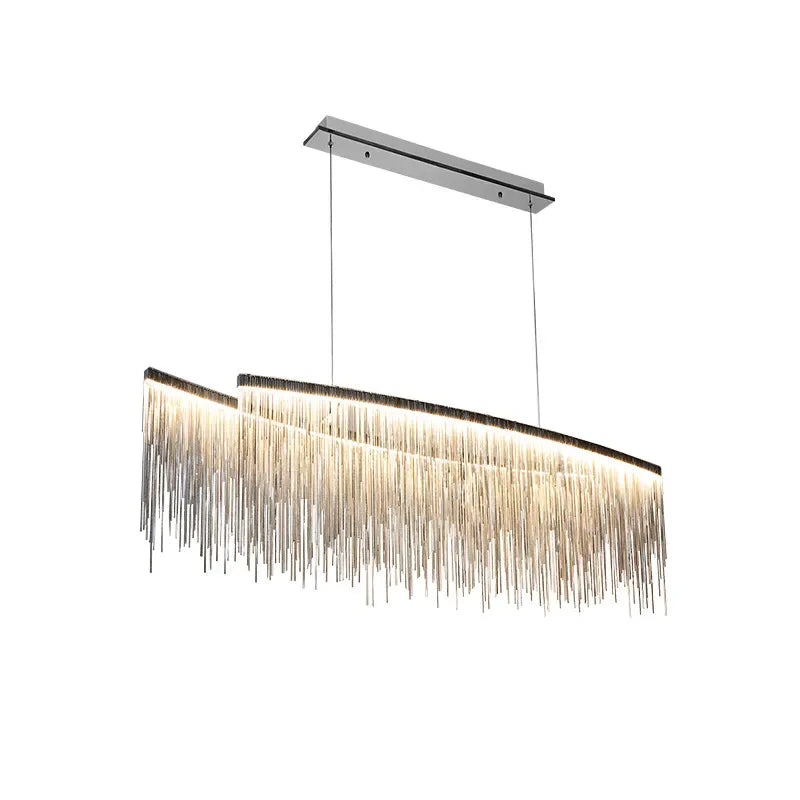 DecorBites™ Gold Chain Chandelier with Remote Control - Modern LED Pendant Light for Home Décor
