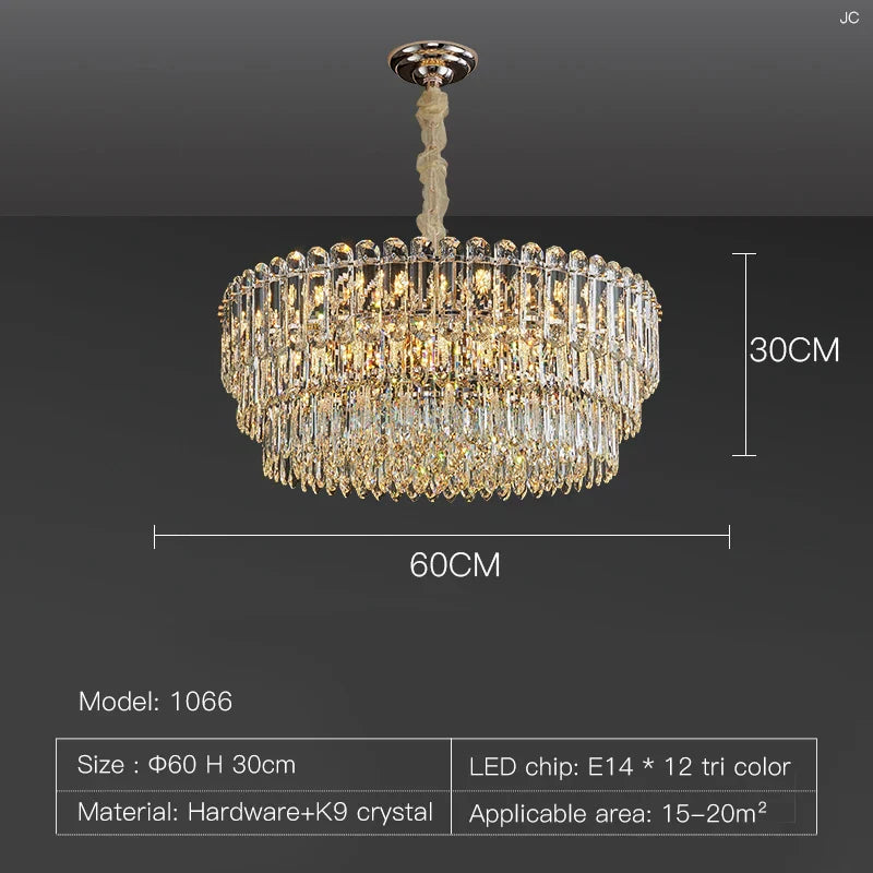 DecorBites™ Crystal Chandelier: Postmodern High-End Light Luxury for Living & Dining Rooms