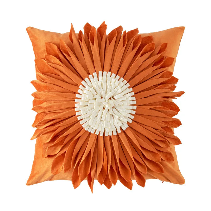 DecorBites™ Handmade Flower Cushion Cover - Elegant Home Decor Pillows