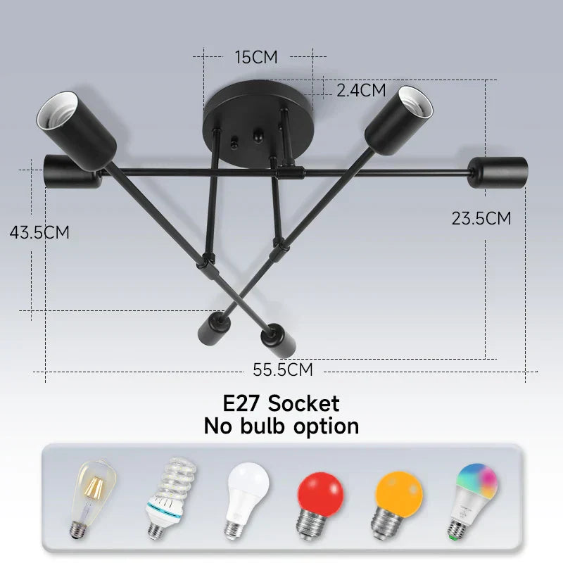 DecorBites™ LED Ceiling Chandelier Pendant Light for Kitchen Living Room Home Decor