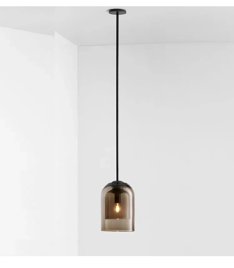 DecorBites™ Glass LED Chandelier: Modern Nordic Design for Bedroom, Dining Room, and Office