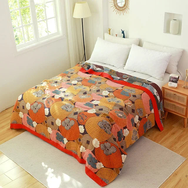 DecorBites™ Cotton Gauze Leisure Blanket - Soft Boho Decor for Beds & Sofas