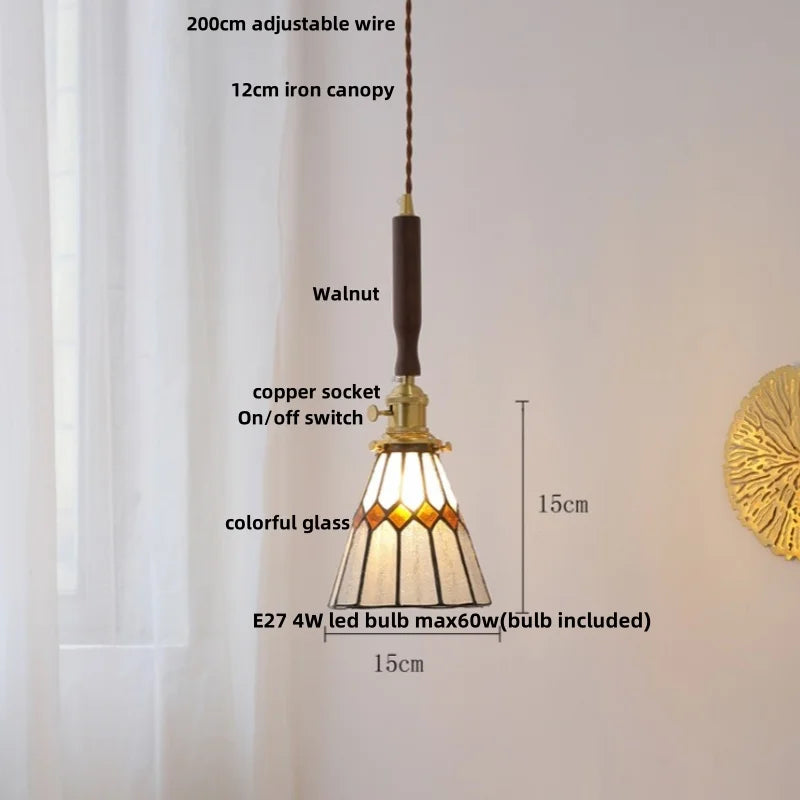 DecorBites™ Green Glass LED Pendant Lights Kitchen Bar Nordic Modern Hang Lamp