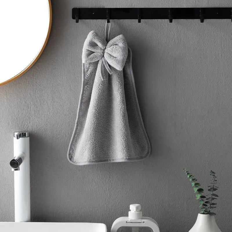 DecorBites™ Coral Velvet Soft Hand Towels Super Absorbent for Kitchen Bathroom Home Hair