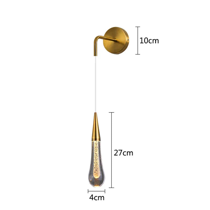DecorBites™ Crystal LED Wall Lamp Modern Minimalist Living Room Bedside Lamp