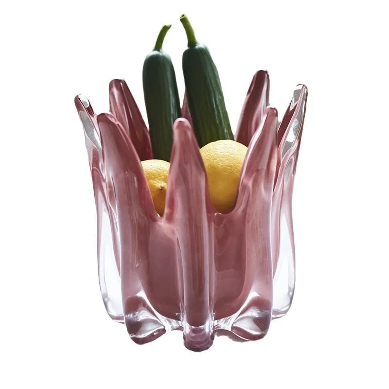DecorBites™ Geometric Bud Glass Vase for Home Decoration and Storage