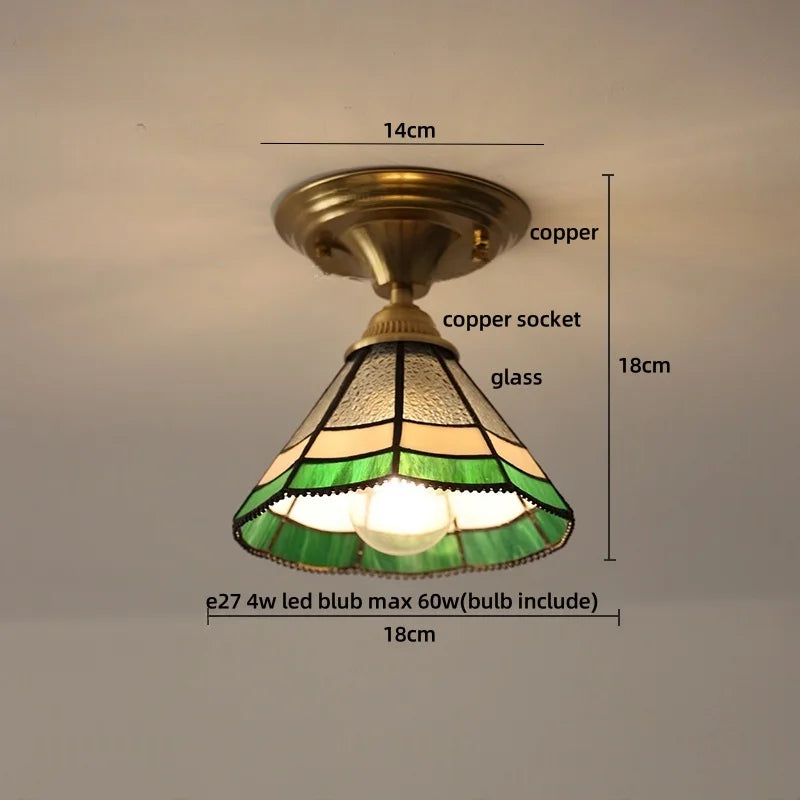 DecorBites™ Glass LED Ceiling Lamp Modern Copper Socket Ceiling Lights