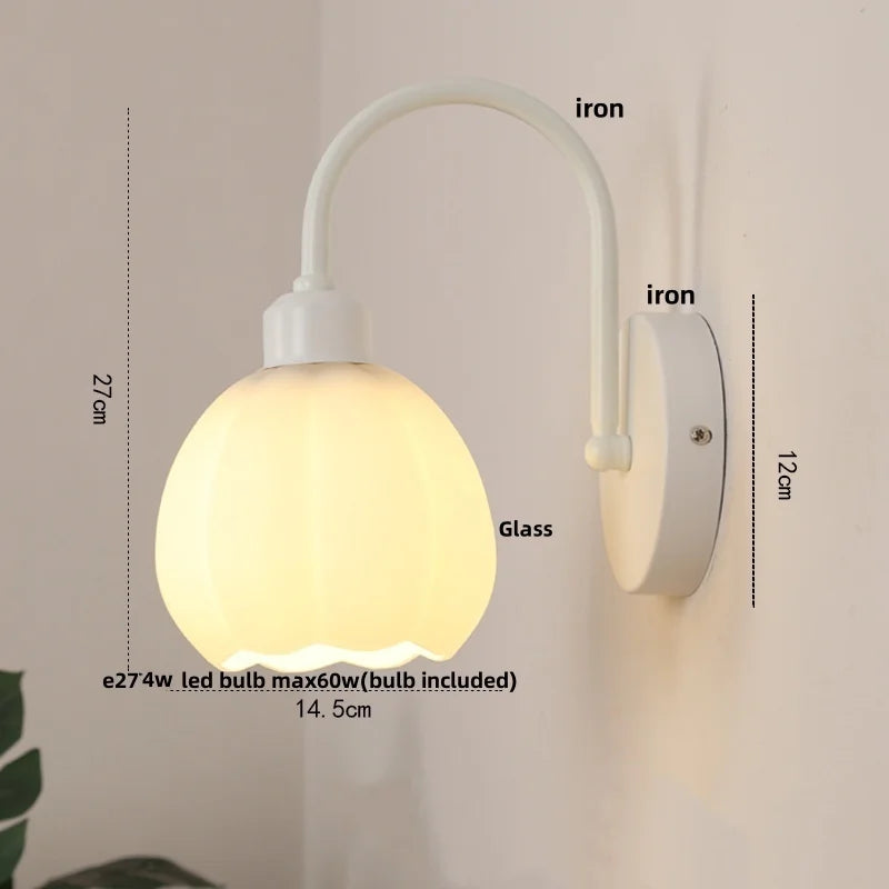 DecorBites™ Iron LED Wall Sconce Pull Chain Switch Stair Light Fixtures for Modern Home