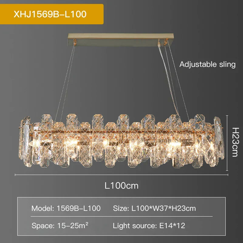DecorBites™ Crystal LED Chandelier for High-end Living Spaces
