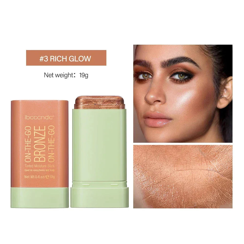Bronzer Shading Stick Makeup Contour Sticks Peach Highlighter for Face Blush Blush Body Glitter Cosmetics Blusher Korean Powder