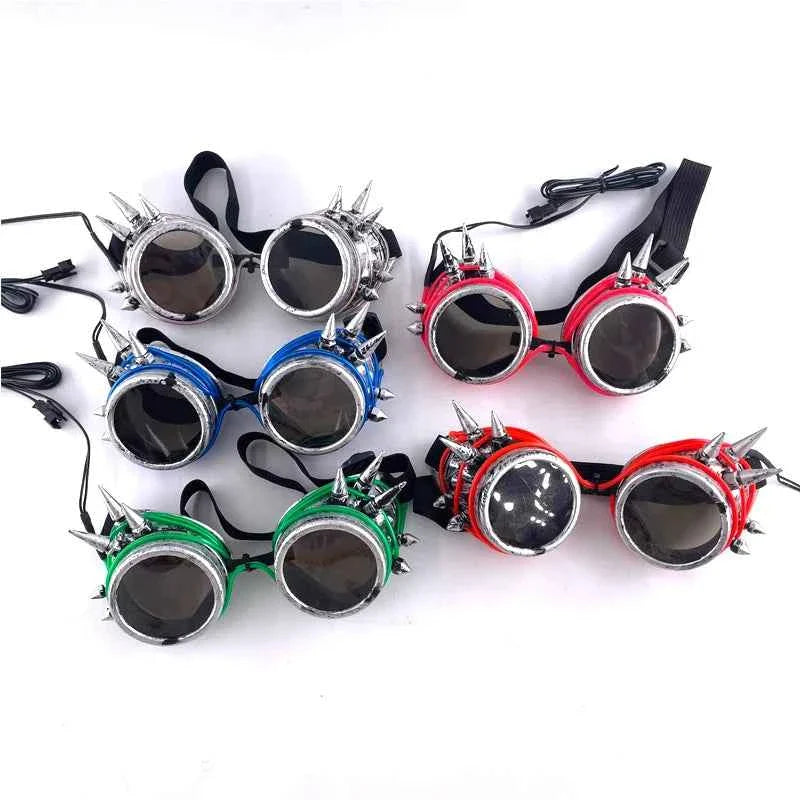 Cyberpunk Futuristic Luminous Rave Goggles LED glowing glasses Accessories