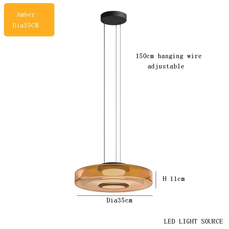 DecorBites™ Glass Chandelier LED Pendant Lights Modern Home Decor