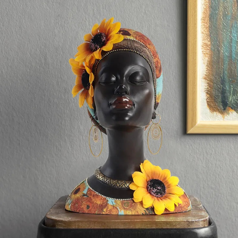 DecorBites™ African Beauty Figurines: Modern Art Crafts for Home & Office Decor