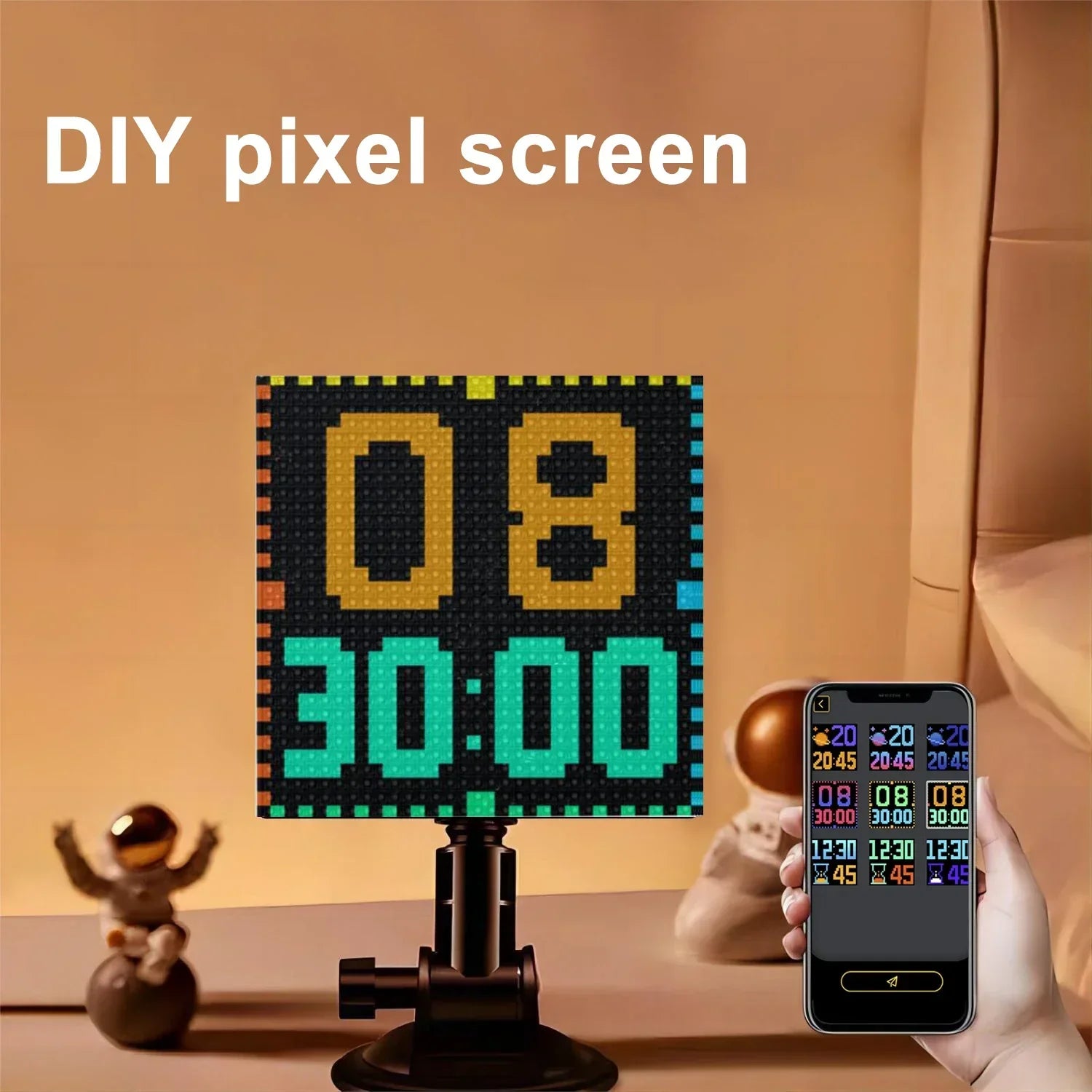 DecorBites™ LED Car Sign Screen with Custom Text Animation - 32x32 Pixel Display