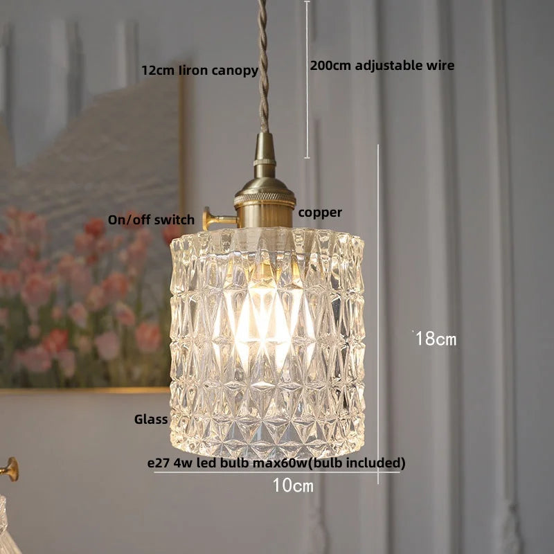 DecorBites™ Glass LED Pendant Lamp: Nordic Modern Design, Adjustable Hanging Light Fixture
