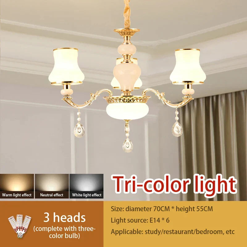 DecorBites™ Crystal LED Pendant: Elegant Modern European Living Room Lighting