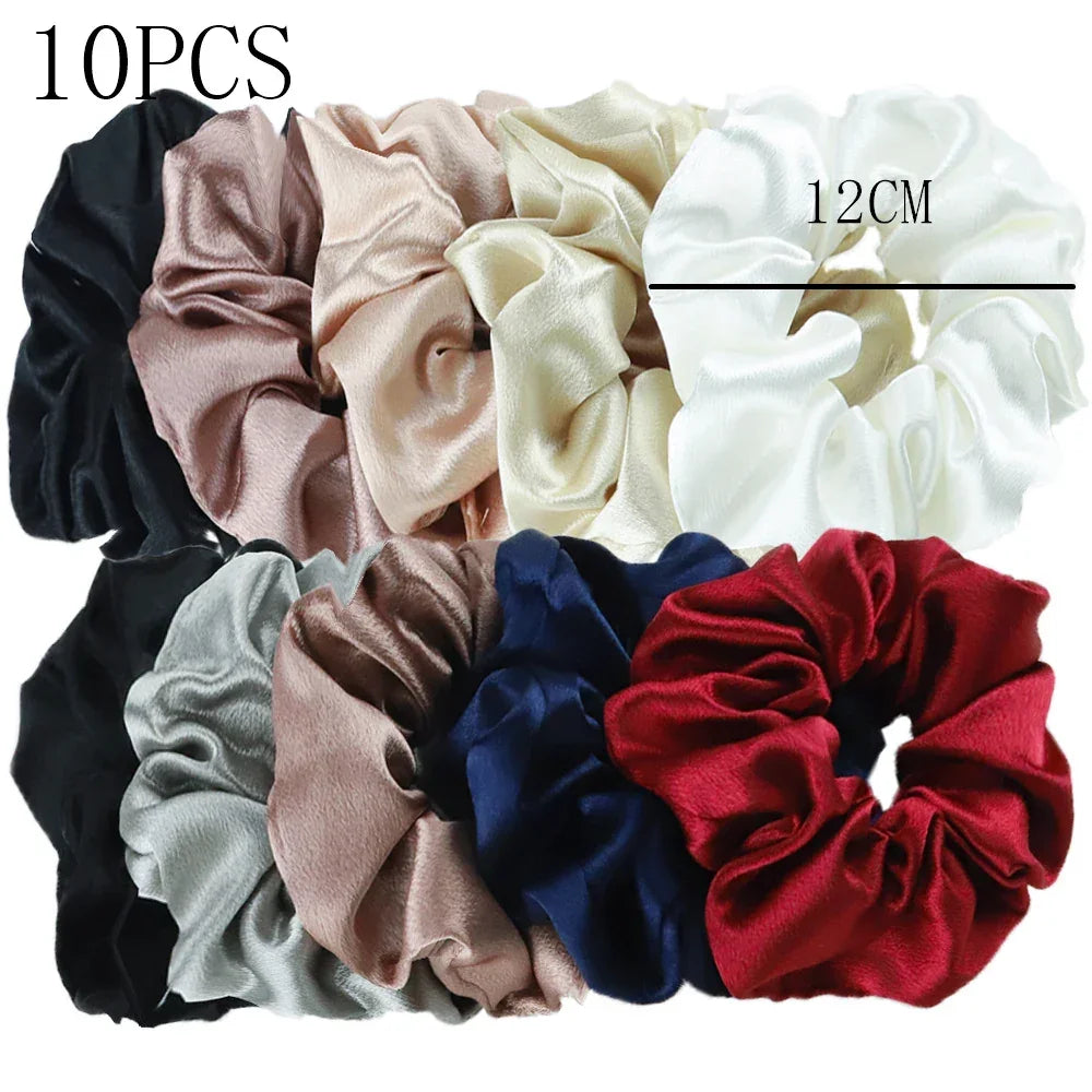 Women's Silky Satin Hair Scrunchies Set