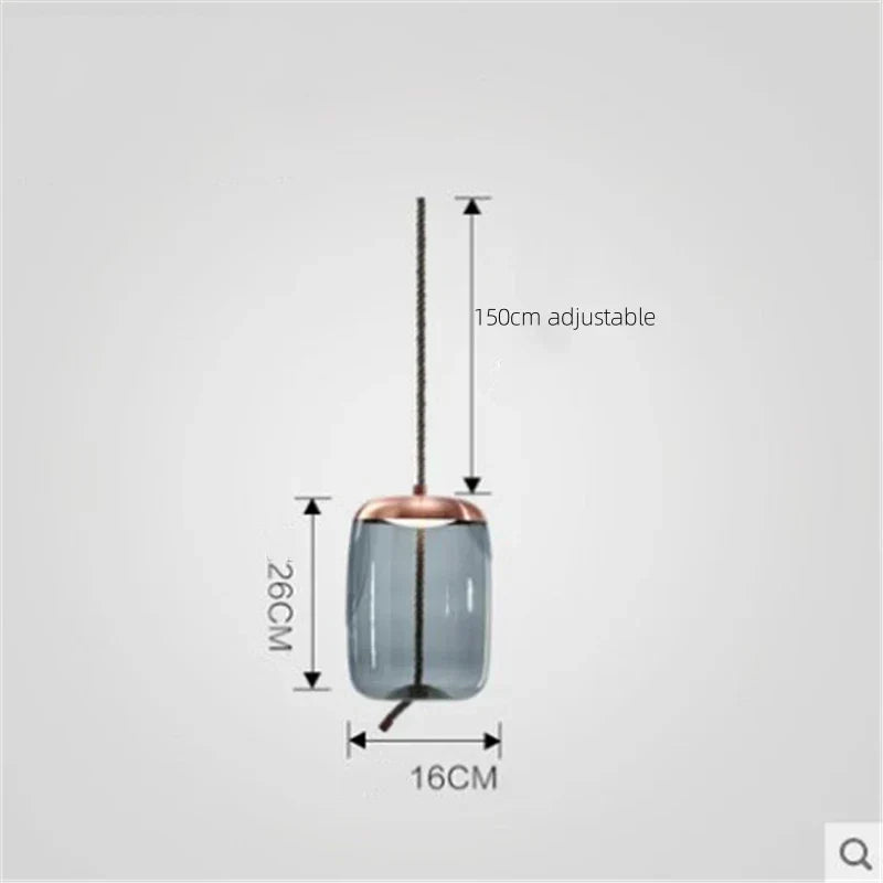 DecorBites™ Glass LED Chandeliers for Living Room Bedroom Kitchen Pendant Lamp