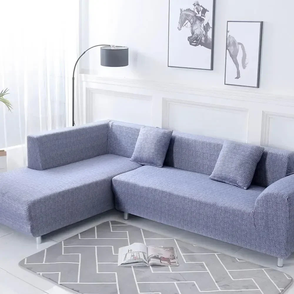 DecorBites™ Geometric Stretch Sofa Cover Slipcover | Couch Protector | L Shape Sofa Cover