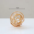 DecorBites™ Geometric Wound Glass Twine Sphere Ornament - Handmade Home Decor Accessory