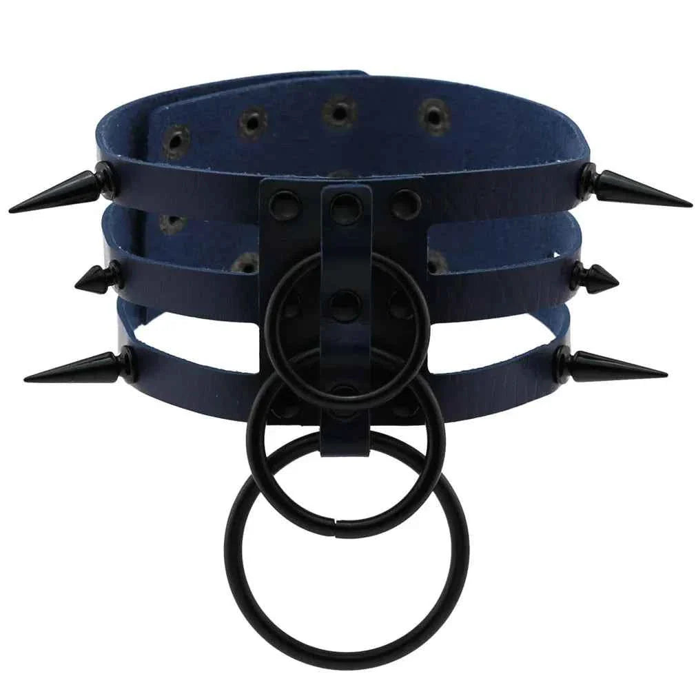 Rivet Leather Bondage Choker Accessories