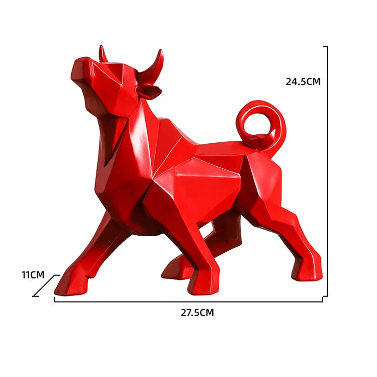 DecorBites™ Geometric Bison Sculpture Resin Home Office Modern Decor Tabletop Figurine