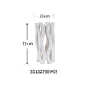DecorBites™ Geometric Ceramic Hollow Vases Spiral Pipe Floral Arrangement Home Decor Figurines