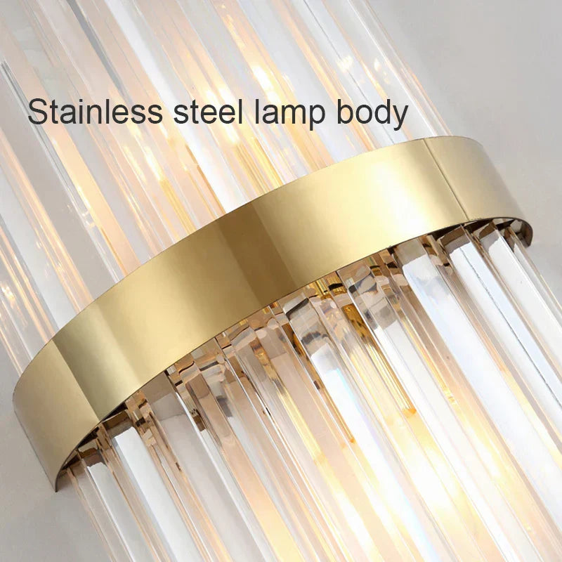 DecorBites™ Crystal LED Wall Lamp Modern Luxury Light Gold Sconces for Living Room Bedroom