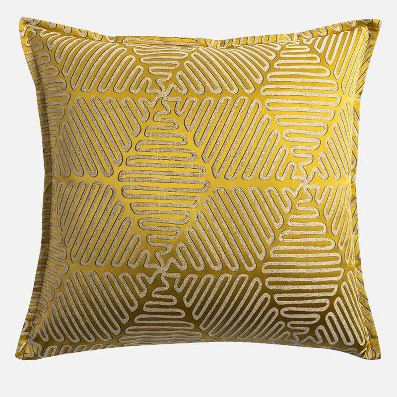 DecorBites™ Baroque Floral Geometry Jacquard Cushion Covers - European Classical Decor, 45x45cm