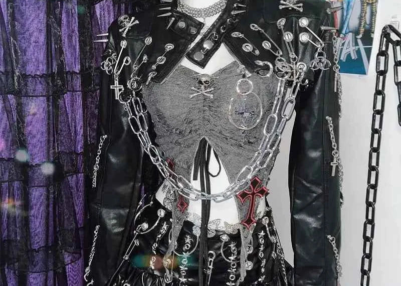 Gothic Lolita Streetwear Y2K Spike Jacket