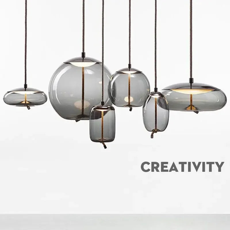 DecorBites™ Glass Chandelier Knot Pendant Lamp for Bedroom Kitchen Dining Room