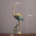 DecorBites™ Crane Bird Sculpture: Handcrafted Resin Ornament for Home Decor