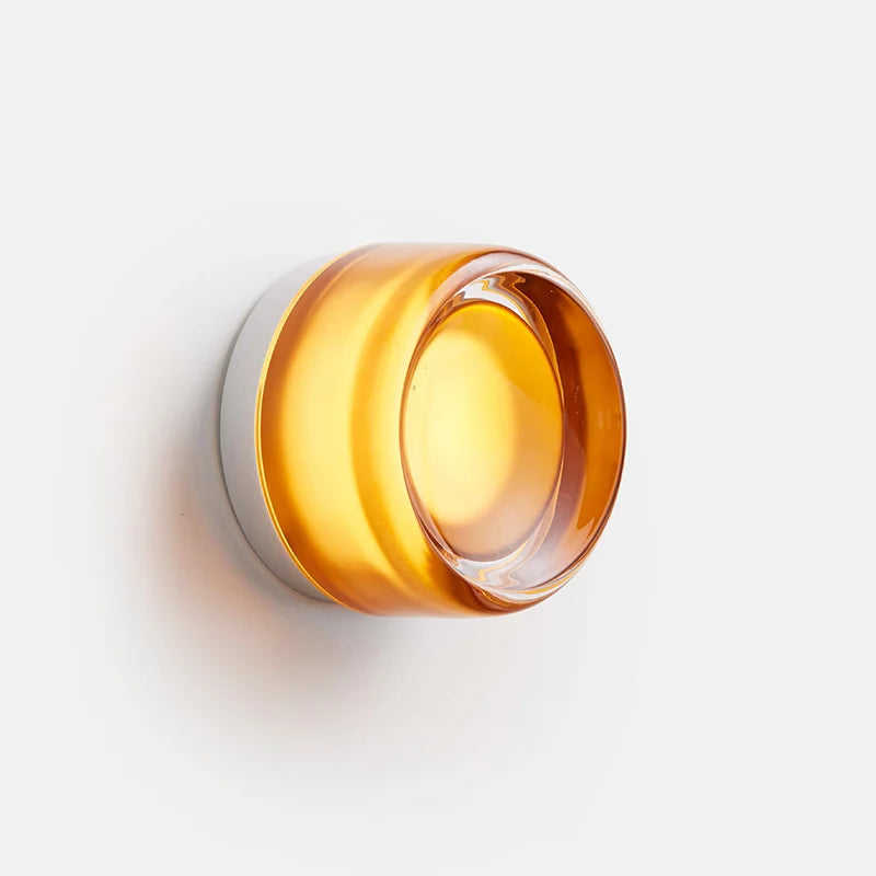 Modern amber & frosted acrylic sconce led wall lamp living room