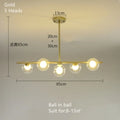 DecorBites™ Gold Glass Ball LED Pendant Light for Kitchen Dining Room Lighting