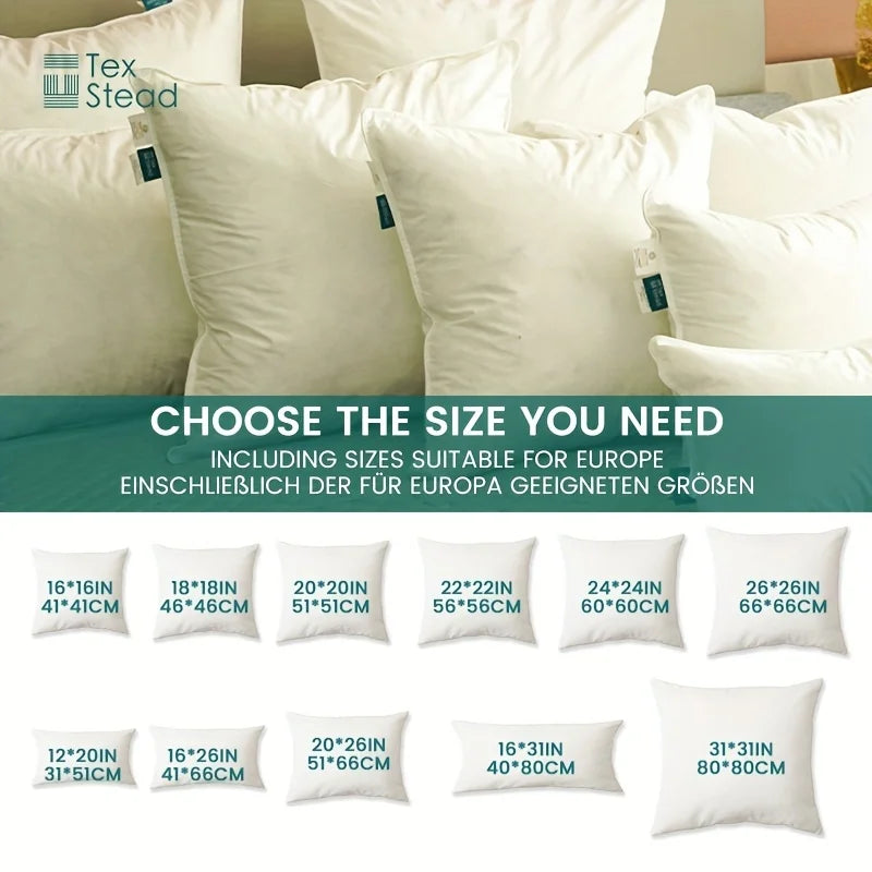 DecorBites™ Goose Feather Insert Pillow - White, Bed & Couch Decorative Pillows