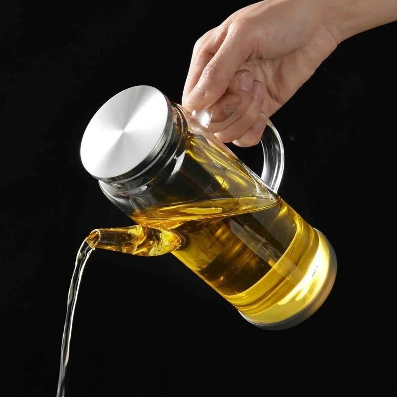 DecorBites™ Glass Condiment Bottle Set for Kitchen Seasonings and BBQ, 3-Piece