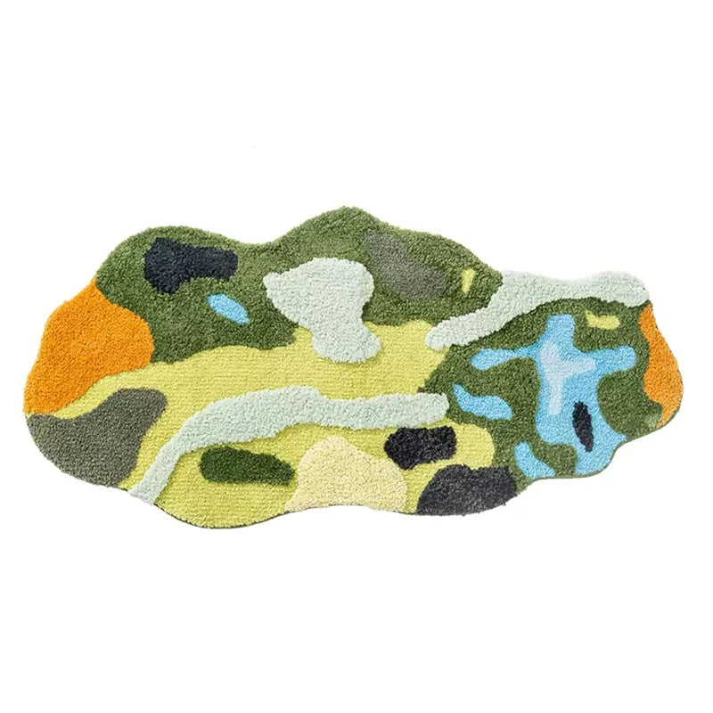 DecorBites™ Luxe 3D Hand Tufted Moss Carpet - Children's Room Irregular Rug