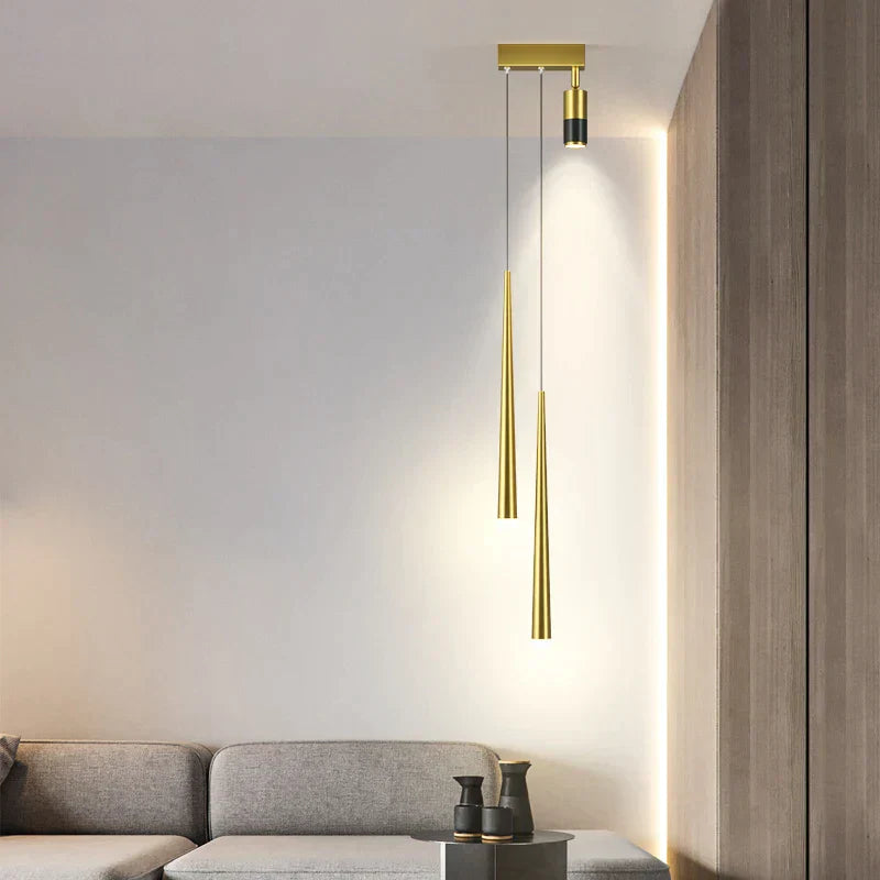 DecorBites™ Golden Pendant Chandelier for Bedroom & Living Room Décor