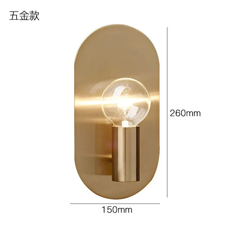 DecorBites™ Gold Bedroom Wall Sconce Indoor Lighting Fixture for Elegant Home Decor