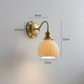 DecorBites™ Green Glass LED Wall Lamp with Copper Base for Bedroom Living Room