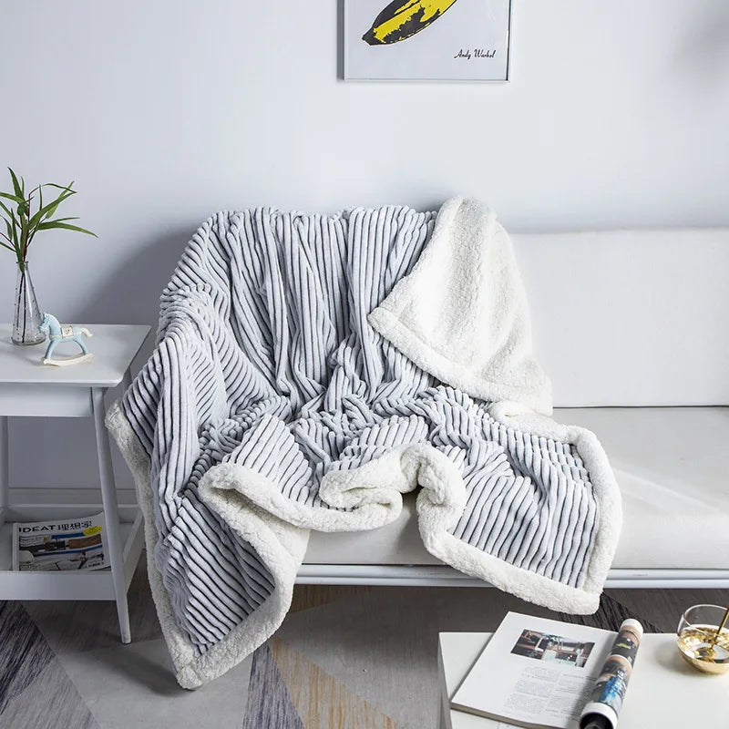 DecorBites™ Cozy Nordic Wool Throw Blanket: Soft & Stylish for Office, Sofa, or Shawl