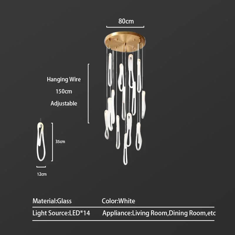 DecorBites™ LED Pendant Chandelier for Living & Dining Room Luxury Lighting Fixture