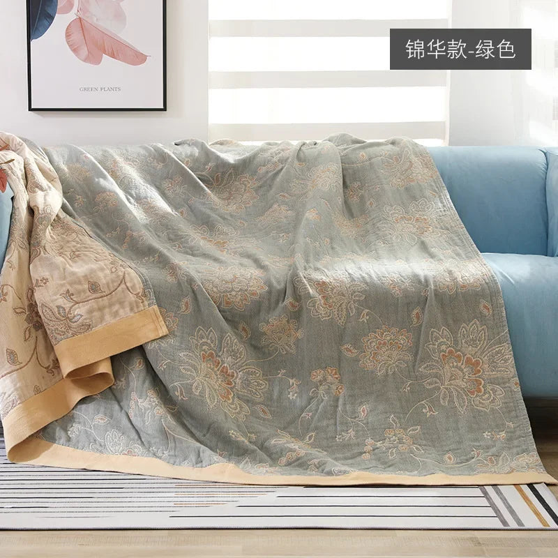 DecorBites™ Cotton Gauze Geometry Summer Blanket
