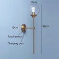 DecorBites™ Golden Glass Ball LED Wall Lamps with Touch Switch, Modern Nordic Decor Lighting